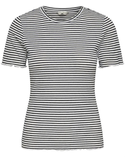 Only - ONLSaga O-Neck Top - Cloud Dancer/Black